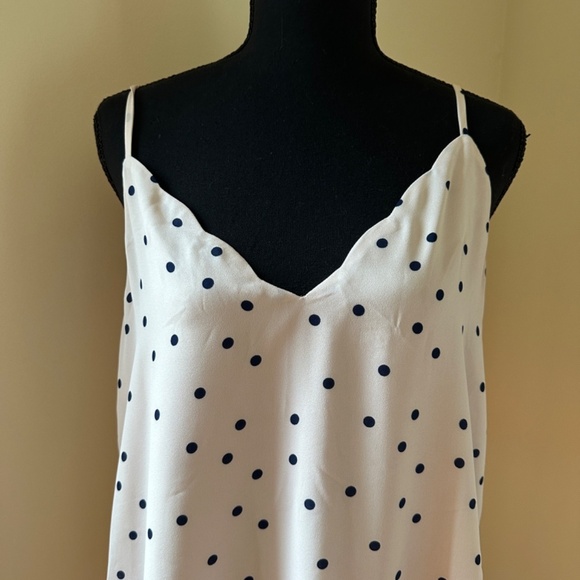 *SOCIALITE* Light Pink x Black Polka Dot Tank Top Size Medium - Picture 3 of 8